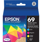 Epson 69 DuraBrite Ultra Ink Black and Color Cartridge (4 Pack) Price in Dubai